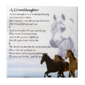 PferdGrandaughter Gedicht Fliese (Vorderseite)