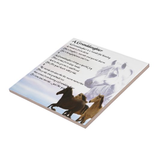PferdGrandaughter Gedicht Fliese (Seite)