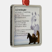 PferdGrandaughter Gedicht Ornament Aus Metall (Rechts)