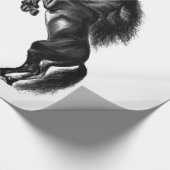 Pferdpapier - Benutzerdefinierter Text und Farben Geschenkpapier (Ecke)