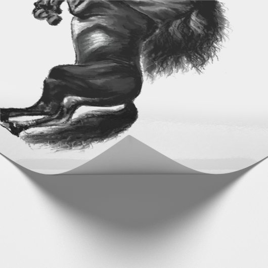 Pferdpapier - Benutzerdefinierter Text und Farben Geschenkpapier (Ecke)