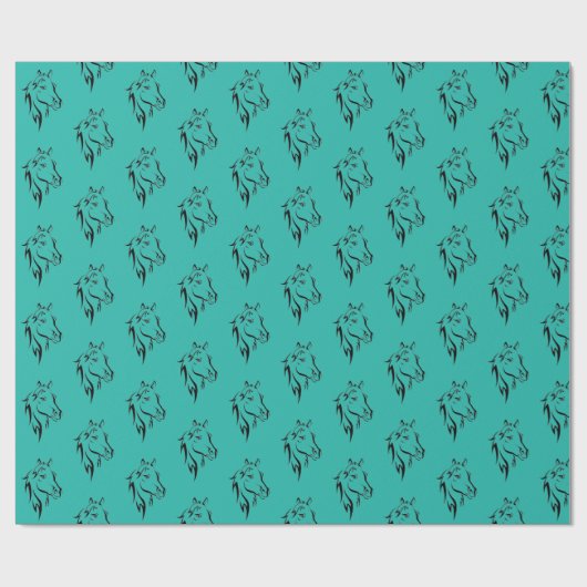 Pferdpapier Geschenkpapier (Flach)