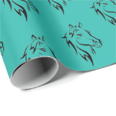 Pferdpapier Geschenkpapier (Rolleneckpunkt)