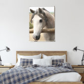 Pferdportrait Art Wrapped Canvas 24" x 18", 1,5" Leinwanddruck (Insitu (Schlafzimmer))