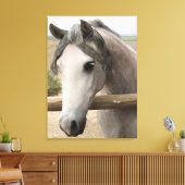 Pferdportrait Art Wrapped Canvas 24" x 18", 1,5" Leinwanddruck (Insitu (Wohnzimmer))