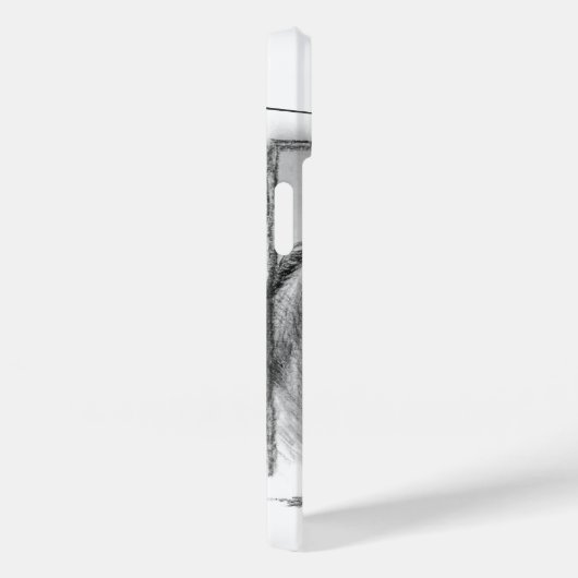 Pferdportrait Pferdekohle, Zeichnend Monogramm Case-Mate iPhone Hülle (Rückseite / Rechts)