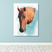 Pferdportrait - überzogene Leinwand (Insitu (Holzboden))