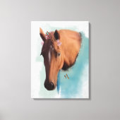 Pferdportrait - überzogene Leinwand (Vorderseite)