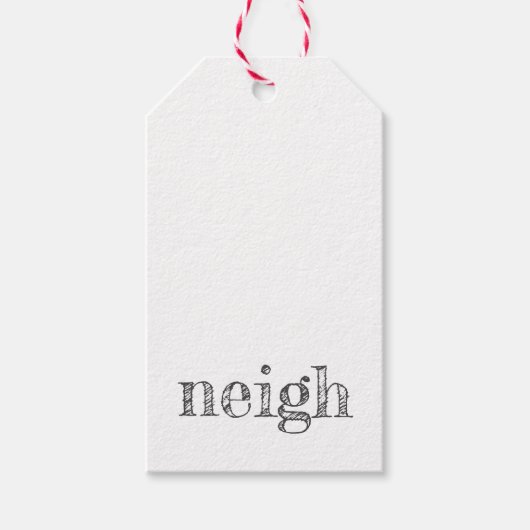 Pferdtypografie neidisch Haustierfreund Pferdeschl Geschenkanhänger (Vorderseite)