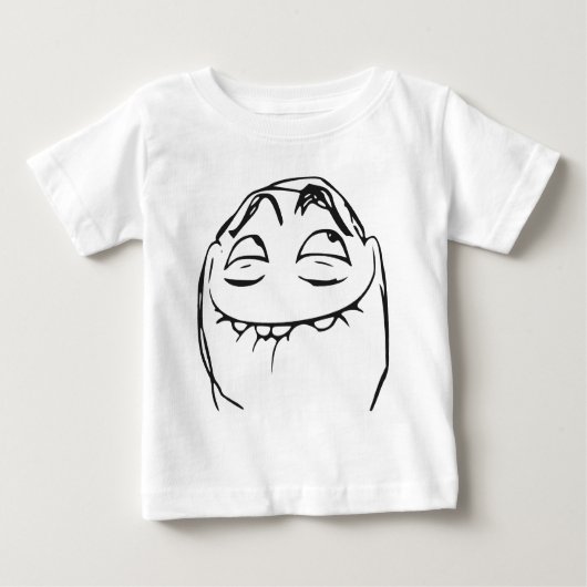 PFFTCH lachendes Raserei-Gesichts-Comic Meme Baby T-shirt (Vorderseite)