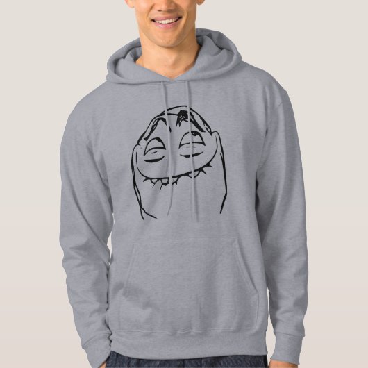PFFTCH lachendes Raserei-Gesichts-Comic Meme Hoodie (Vorderseite)