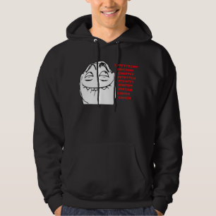 PFFTCH lachendes Raserei-Gesichts-Comic Meme Hoodie