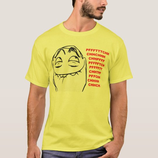 PFFTCH lachendes Raserei-Gesichts-Comic Meme T-Shirt