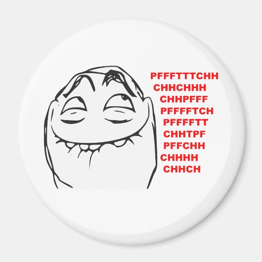 PFFTCH Laughing Rage Face Comic Meme Magnet (Vorne)