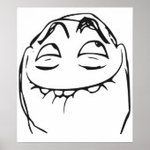 PFFTCH Laughing Rage Face Comic Meme Poster (Vorne)