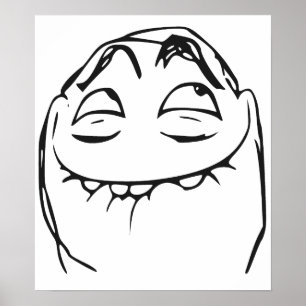 PFFTCH Laughing Rage Face Comic Meme Poster