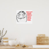PFFTCH Laughing Rage Face Comic Meme Poster (Küche)