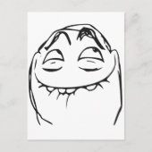 PFFTCH Laughing Rage Face Comic Meme Postkarte (Vorderseite)