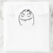 PFFTCH Laughing Rage Face Comic Meme Runder Aufkleber (Tasche)