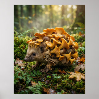 Pfifferling Stachelschwein Poster