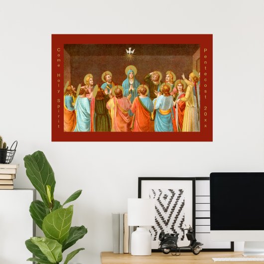 Pfingsten: Abstieg des Heiligen Geistes (SB 01) Poster (Heimbüro)