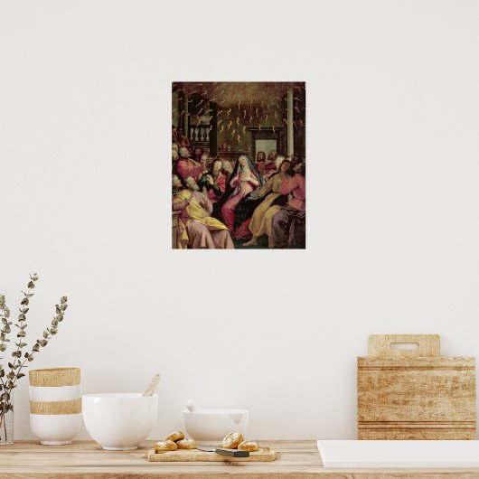 Pfingsten, c.1598 (Öl auf Tafel) Poster (Küche)