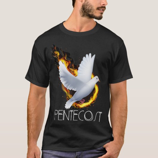 Pfingsten Tauben Tongues of Fire Flame wirkt heili T-Shirt (Vorderseite)