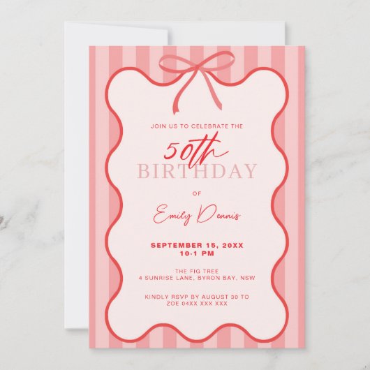 Pfingstfeier 50. Geburtstagsparty Einladung (Vorderseite)