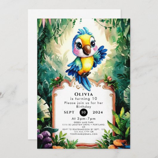 Pfingstkinder zum Geburtstag Einladung (Vorne/Hinten)