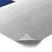 Pfingstkirche mit Blauer Kuppel, Santorini Poster (Ecke)