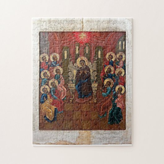 Pfingstorthodoxe Christliche Byzantinische Ikone Puzzle (Vertikal)