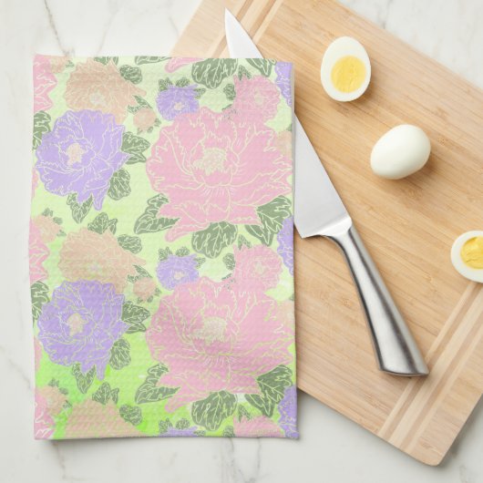 pfingstroen geschirrtuch (Viertel Falte)