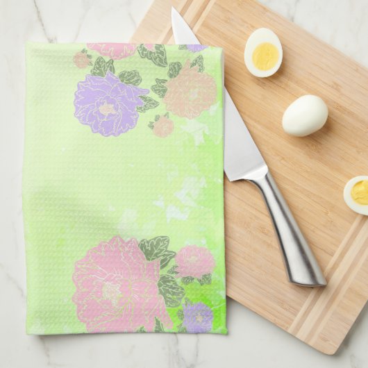 pfingstroen geschirrtuch (Viertel Falte)