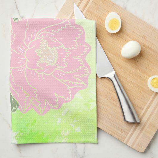 pfingstroen geschirrtuch (Viertel Falte)