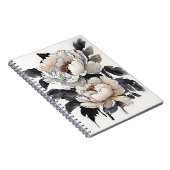 Pfingstrose - Aquarellblumen Notizblock (Rechte Seite)