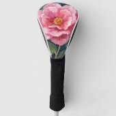 Pfingstrose-Blumen-Wasserfarbe-Blumen Golf Headcover (Vorderseite)