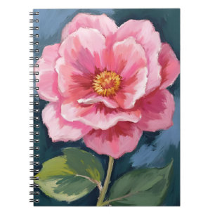 Pfingstrose-Blumen-Wasserfarbe-Blumen Notizblock