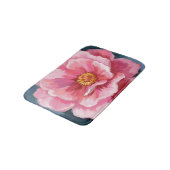 Pfingstrose-Blumen-Wasserfarbe-Floral Badematte (Schrägansicht)
