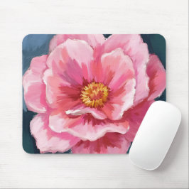 Pfingstrose-Blumen-Wasserfarbe-Floral-gemalt Mousepad