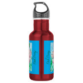 Pfingstrose edelstahlflasche (Rückseite)