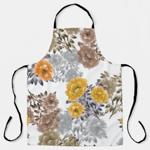 Pfingstrose Floral Aquarell Weißen Hintergrund Schürze