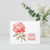 Pfingstrose für Mama am Muttertag Postkarte (Stehend Vorderseite)