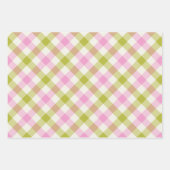 Pfingstrose Gingham Geschenkpapier Set (Vorderseite)