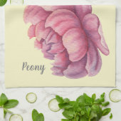 Pfingstrose große Blüte Geschirrtuch (Gefaltet)