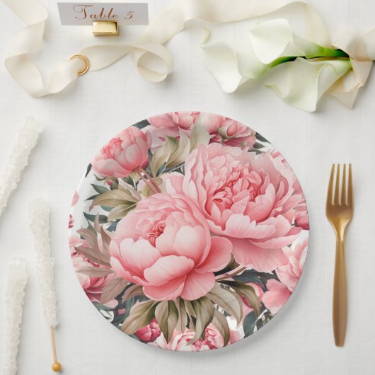 Pfingstrose  pappteller (Hochzeit)