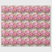 Pfingstrose Pink  Geschenkpapier (Flach)