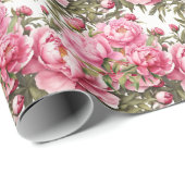 Pfingstrose Pink  Geschenkpapier (Rolleneckpunkt)