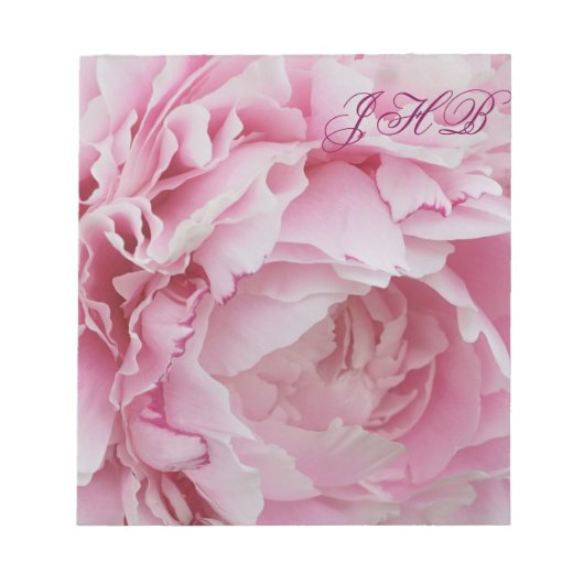 Pfingstrose Pink Notizblock (Vorderseite)