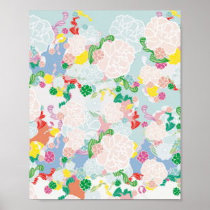 Pfingstrose pink poster