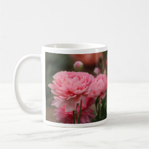 Pfingstrose Pink Ranunculus Nahaufnahme Kaffeetasse